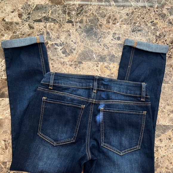 🌻SO Jeans Womens/Juniors Sz 5 Crop Roll-up  Dark Wash Jeans🌻 - Picture 2 of 5